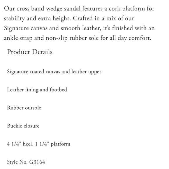 NWT Coach Cross Band High Wedge Sandal - Picture 4 of 8